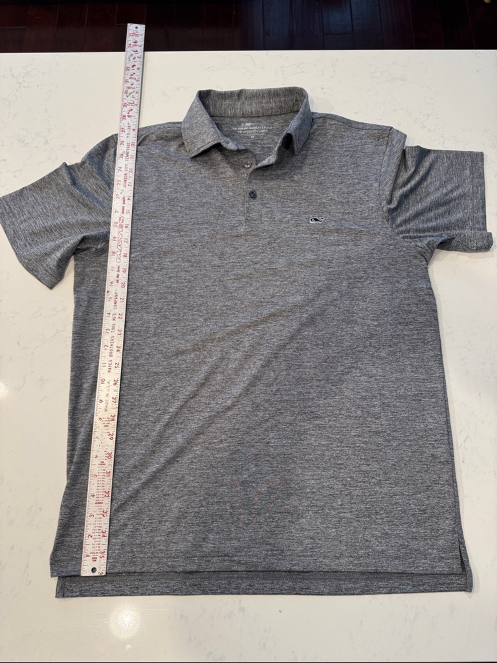 Vineyard Vines Men's Gray Sankaty Polo - Picture 3 of 4
